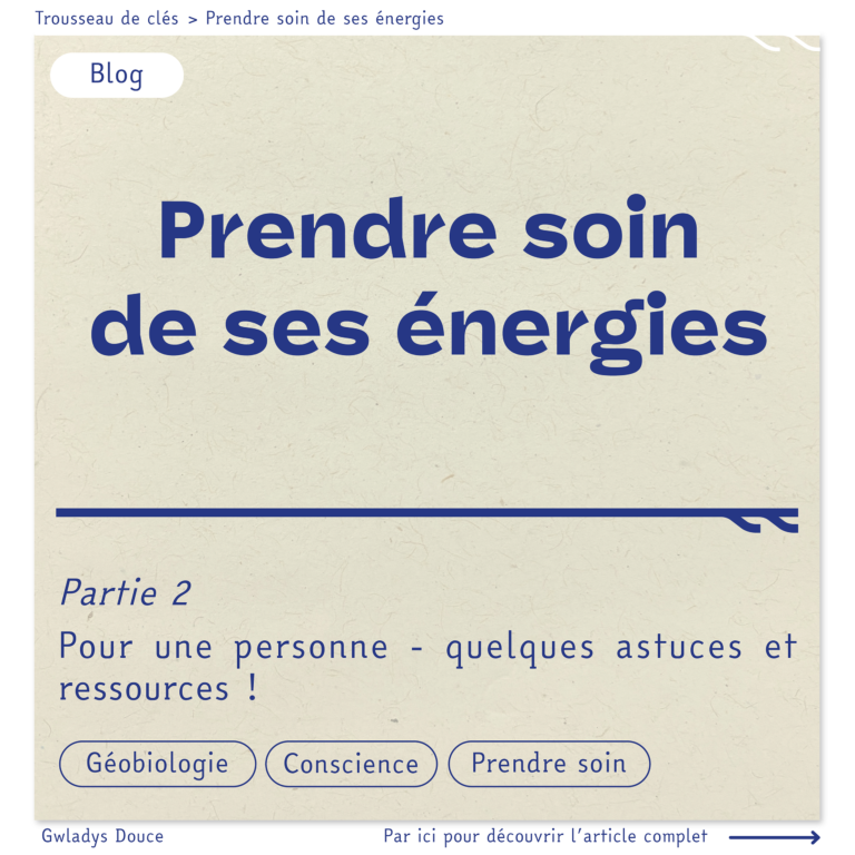 Prendre soin des énergies d'un être